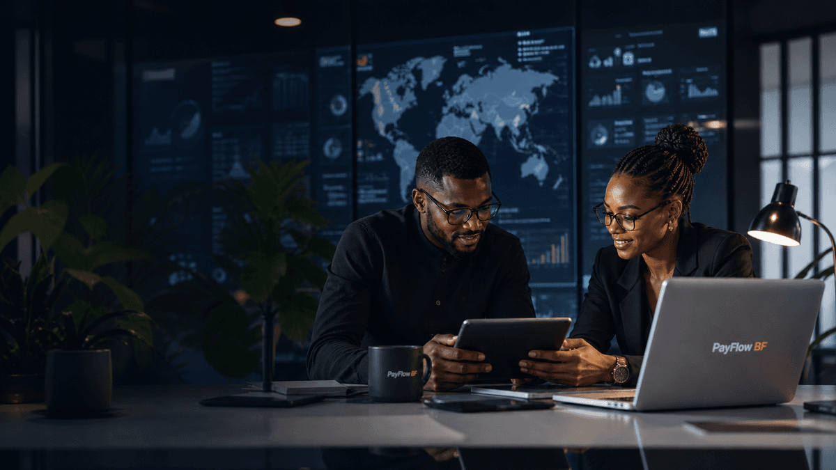 Interface PayFlow — logiciel de paie pour les PME d'Afrique de l'Ouest